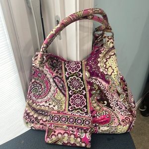 Vera Bradley Very Berry Paisley Hobo and Wallet